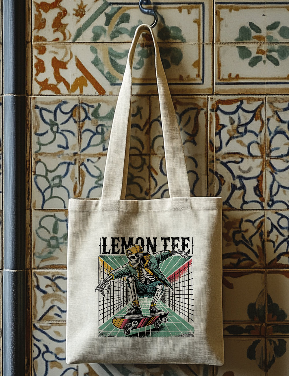 Bolsa de asas largas. Skeleton Skate. L 135