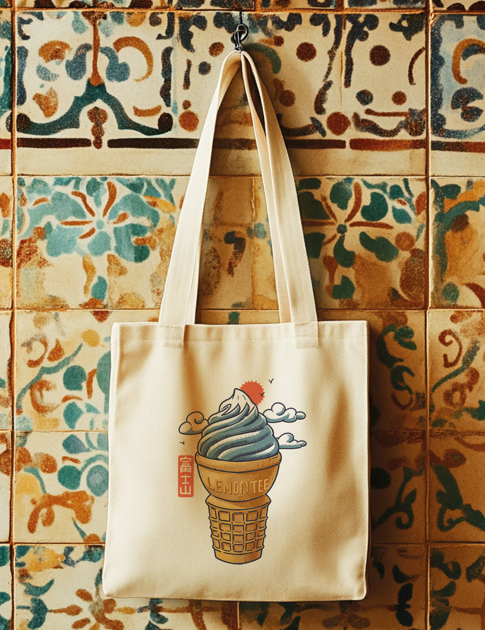 Bolsa de asas largas. Helado Fuji. L 142