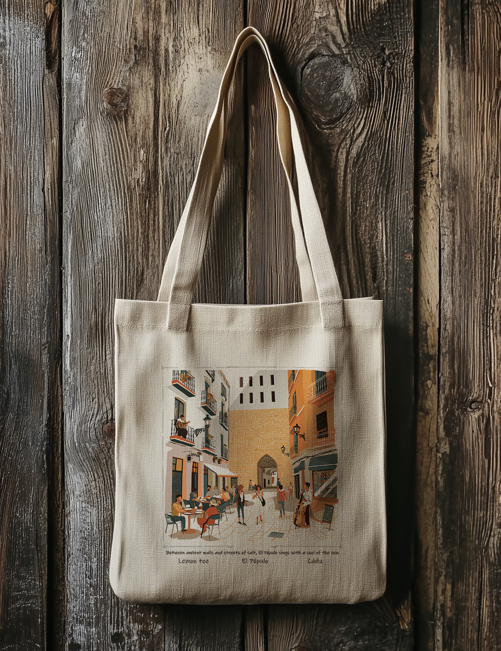 Bolsa de asas largas. Barrio El Pópulo de Cádiz. L 161