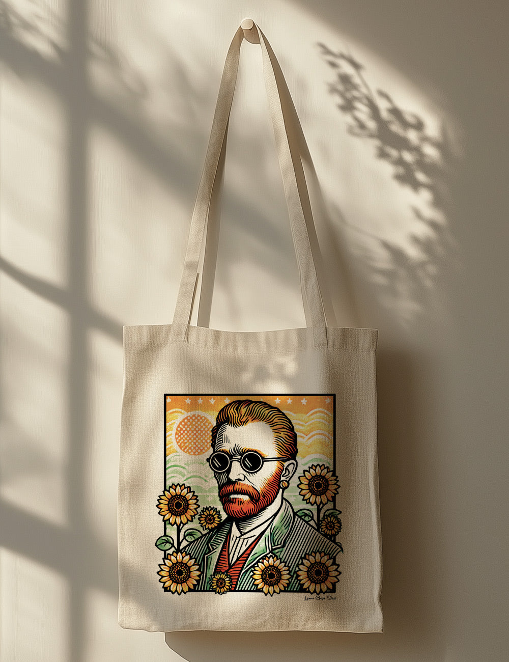 Bolsa de asas largas. Lemon Gogh Style. L 191