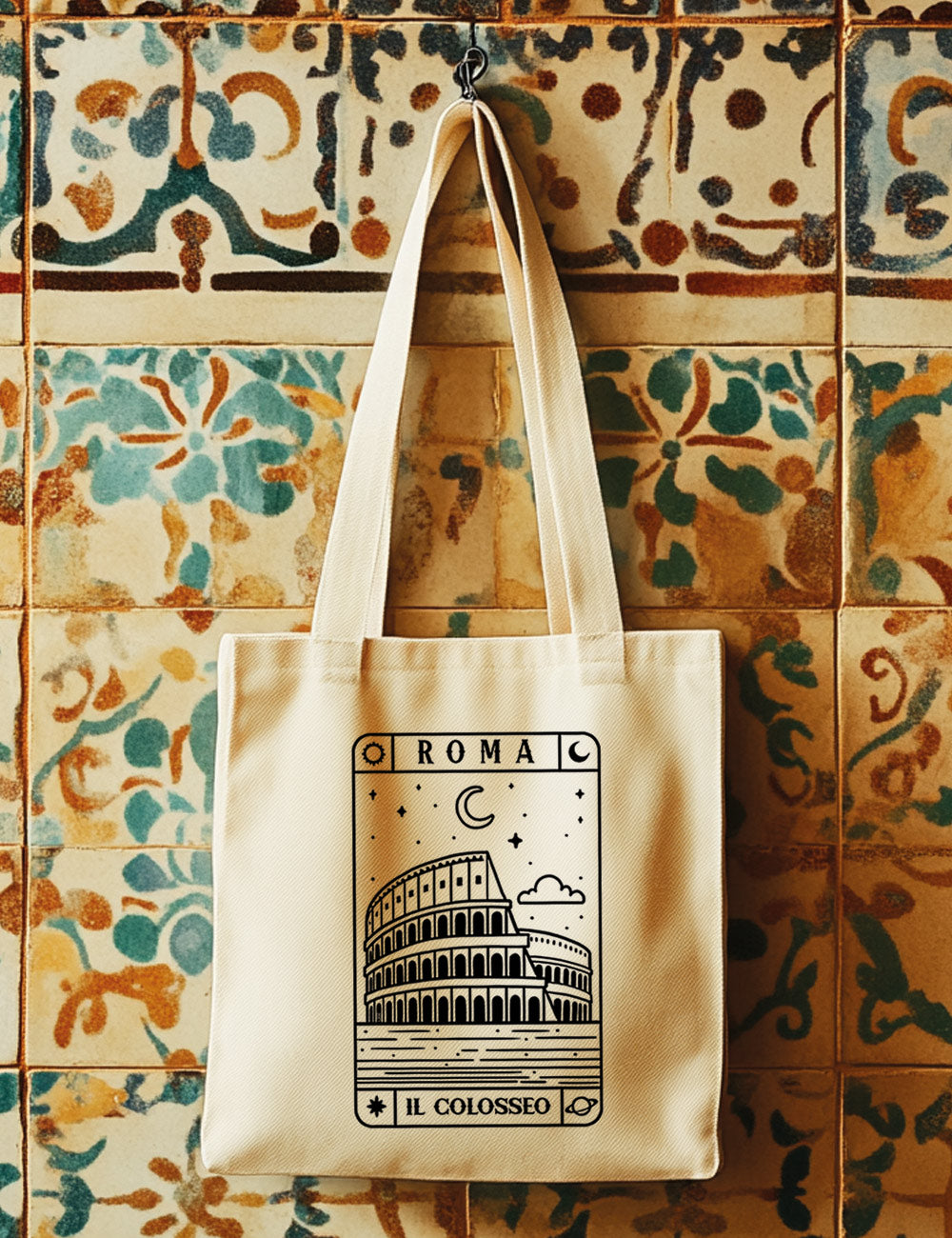 Bolsa de asas largas. Roma il colosseo. L 202