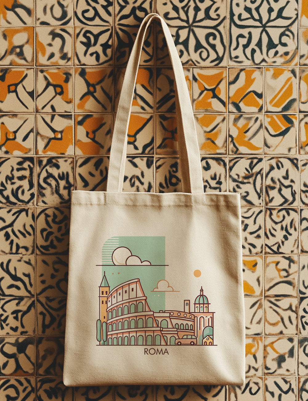 Bolsa de asas largas. Roma, Città Eterna. L 203
