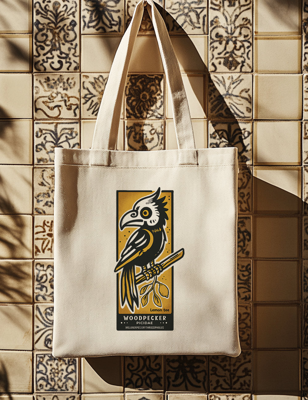 Bolsa de asas largas. Woodpecker. L 51