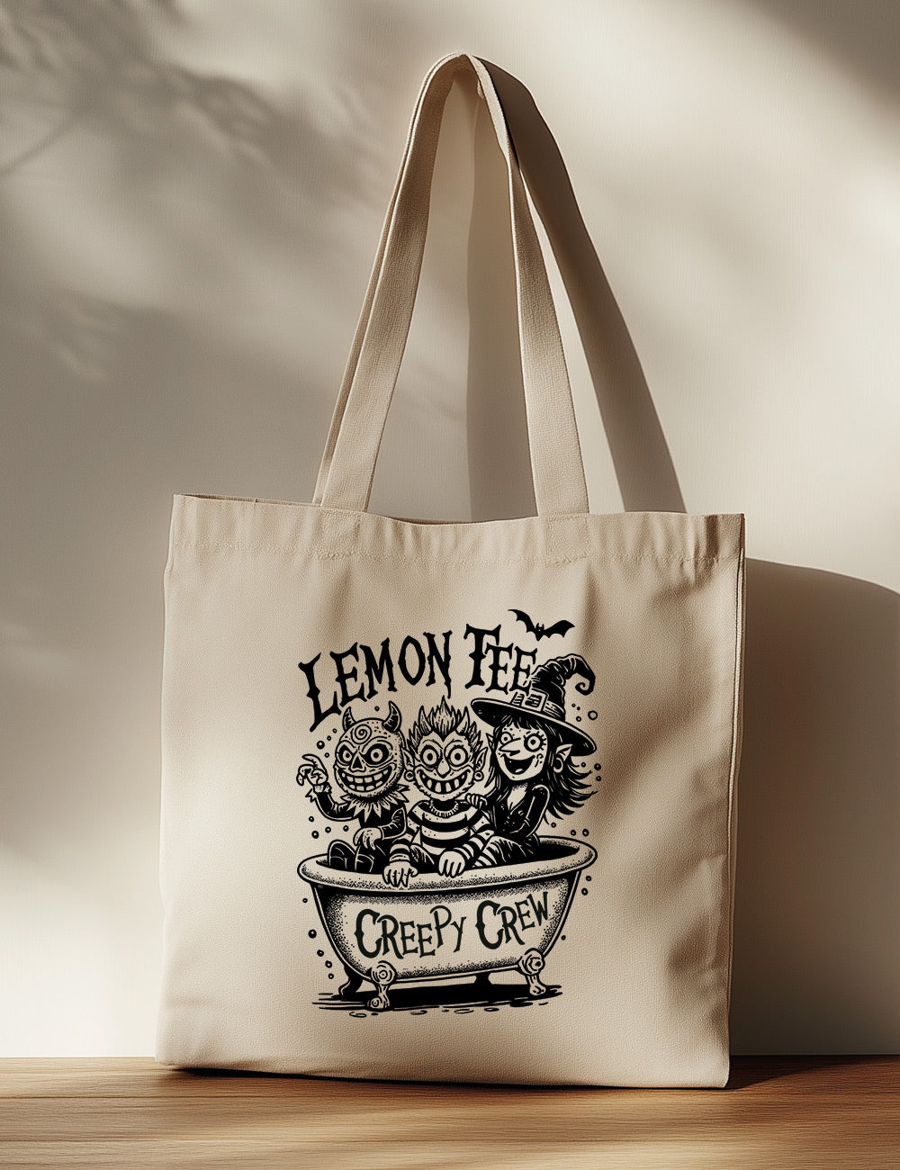 Bolsa de asas largas. Creepy Crew Lemon Tee. L 81