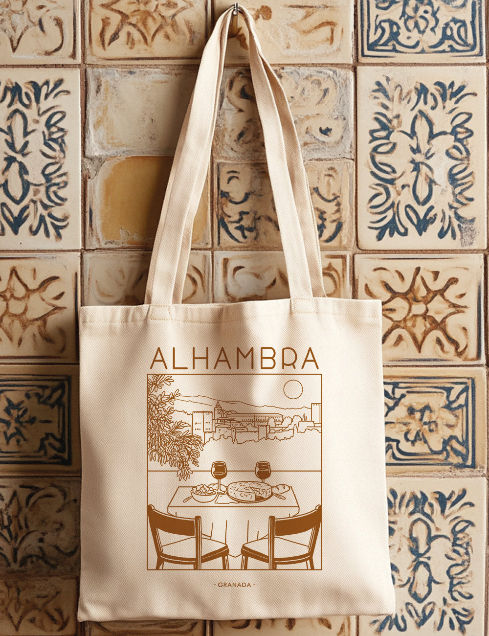 Bolsa de asas largas. Vista a la Alhambra. L 93