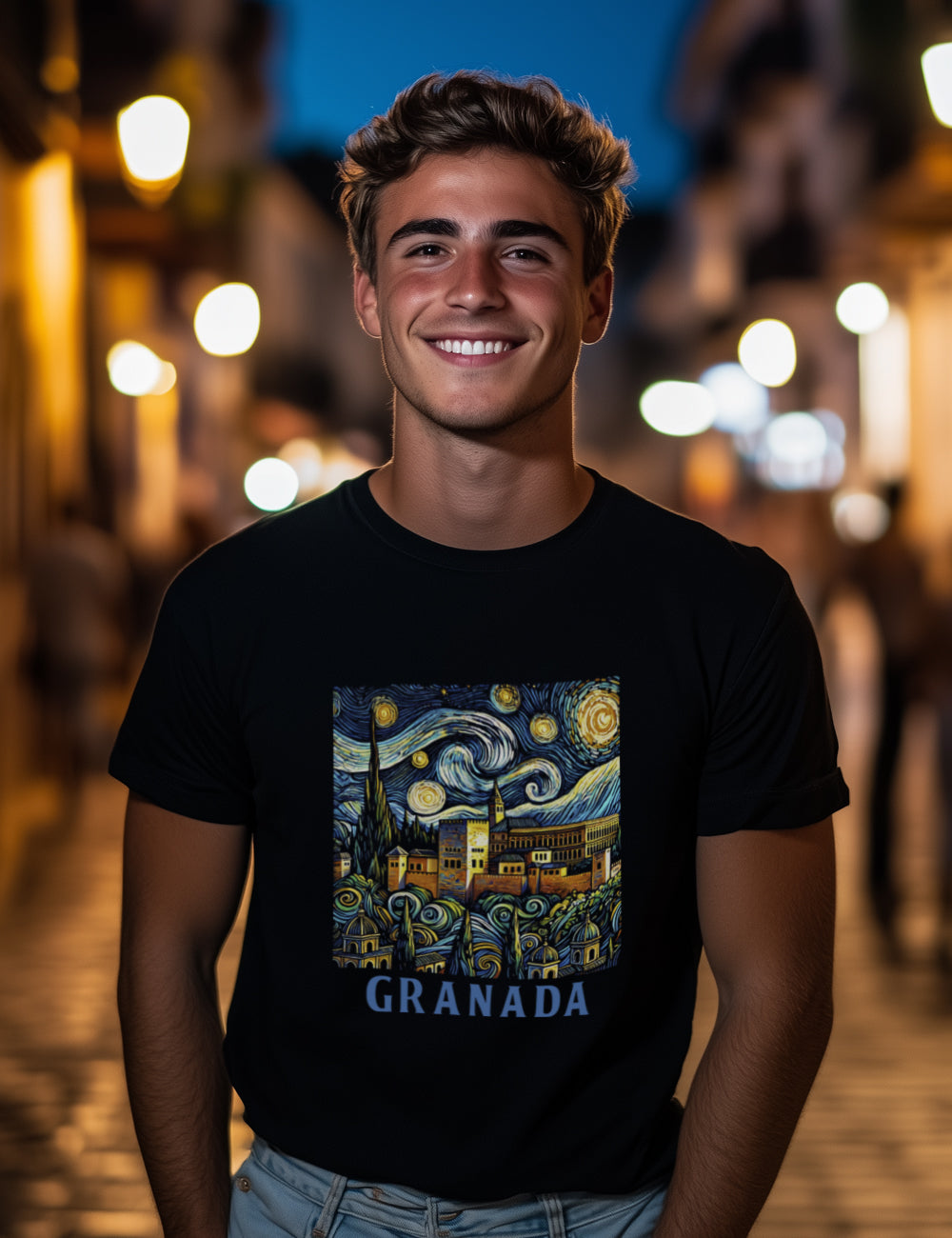 Camiseta Granada Estrellada. L 217