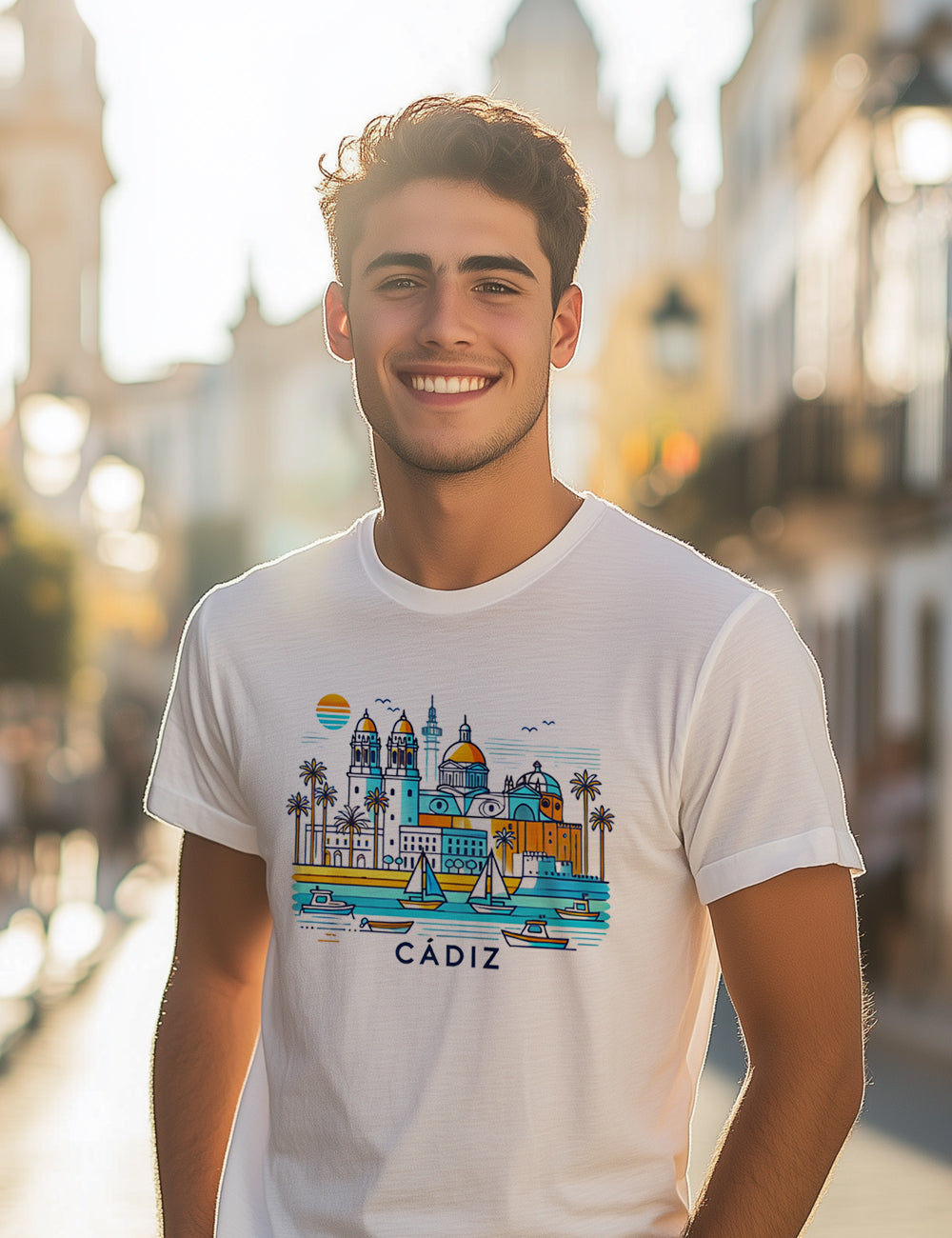 Camiseta Cádiz Skyline. L 257