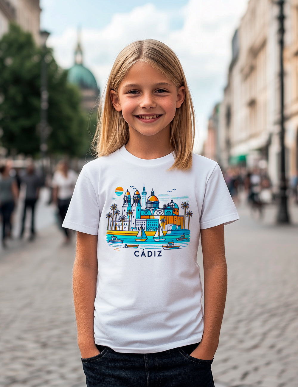 Camiseta Cádiz Skyline. L 257