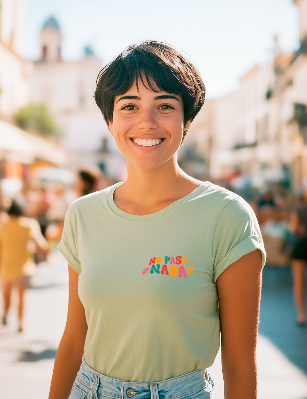 Camiseta No pasa nada. L 293