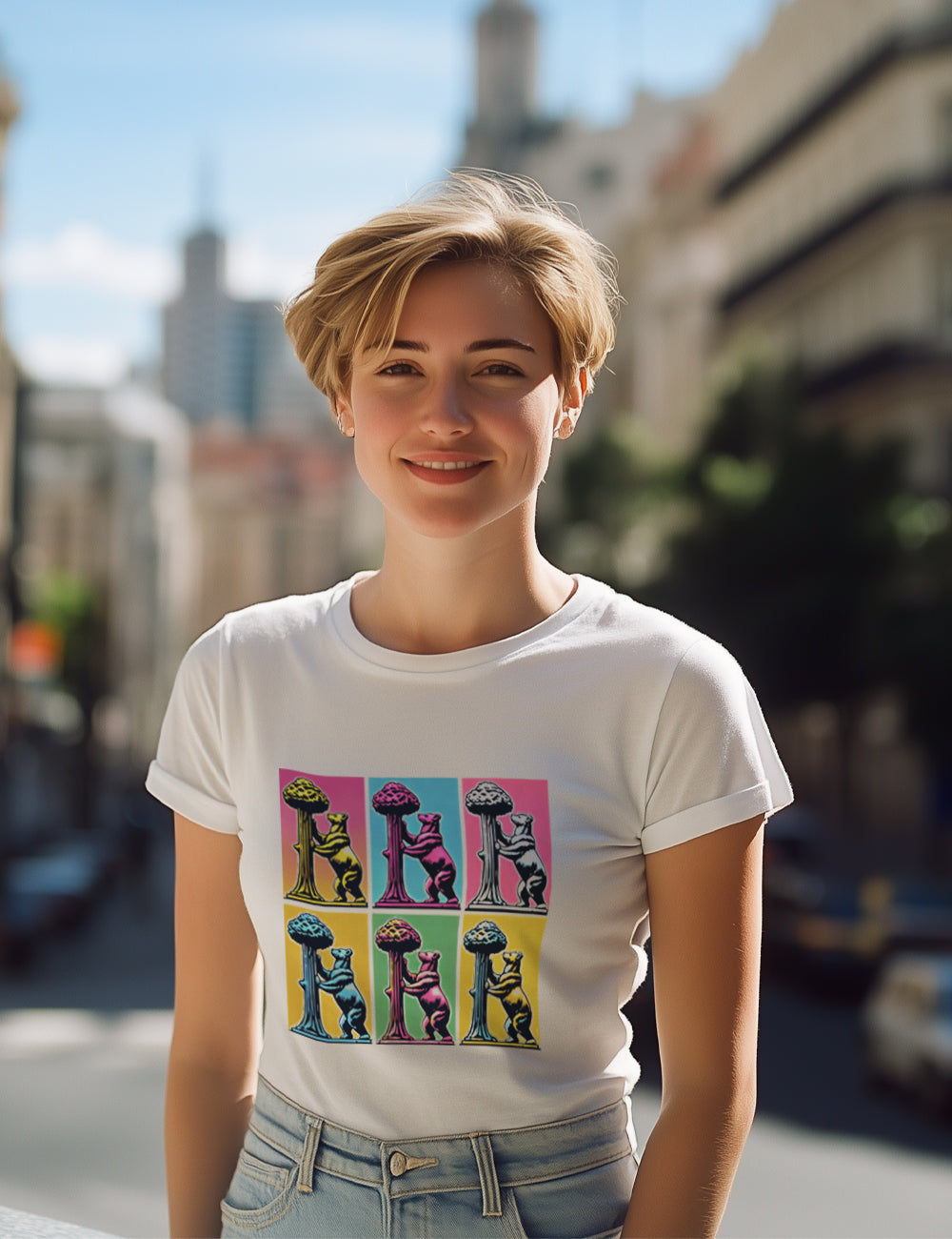 Camiseta Pop art Bear. L 295