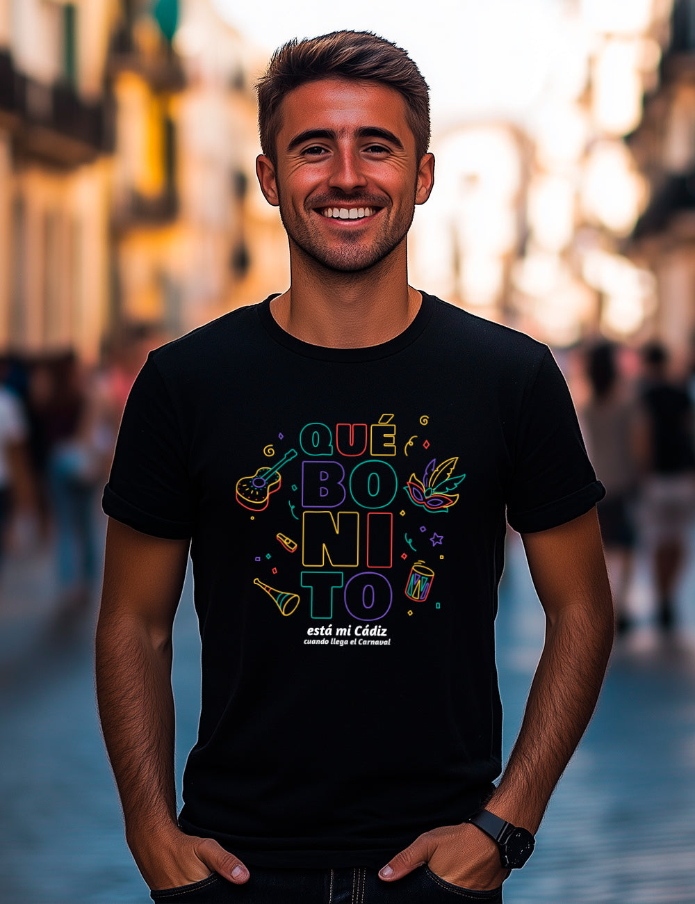 Camiseta Qué bonito esta mi Cádiz. L 321