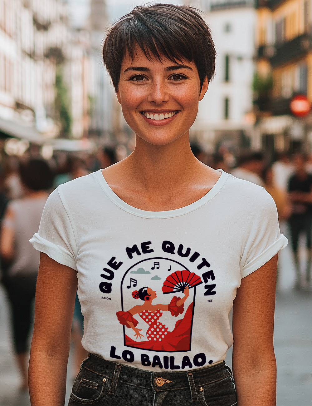 Camiseta Que me quiten lo bailao. L 335