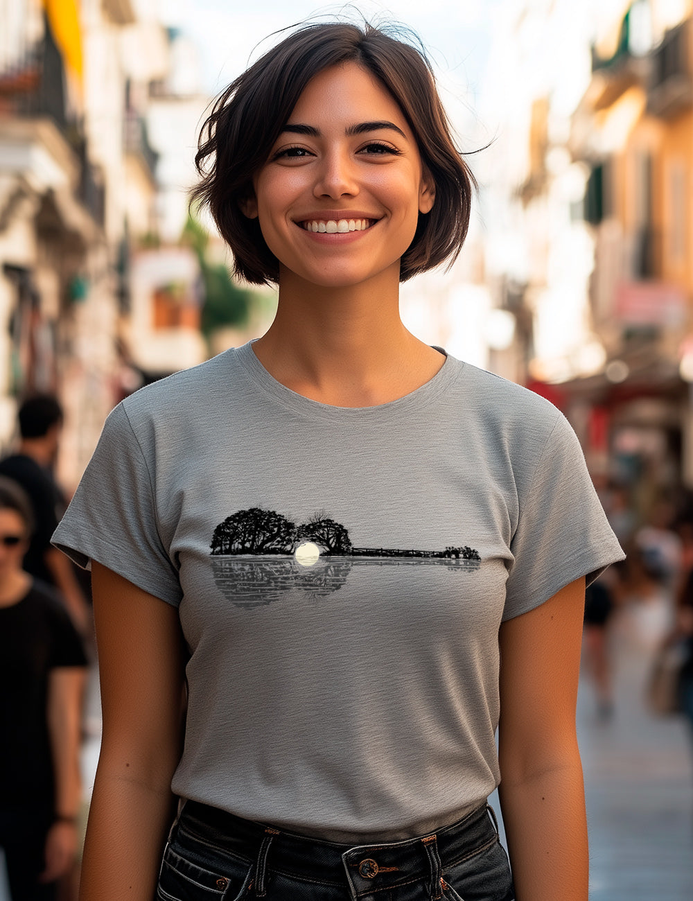 Camiseta Guitarra paisaje. L 338