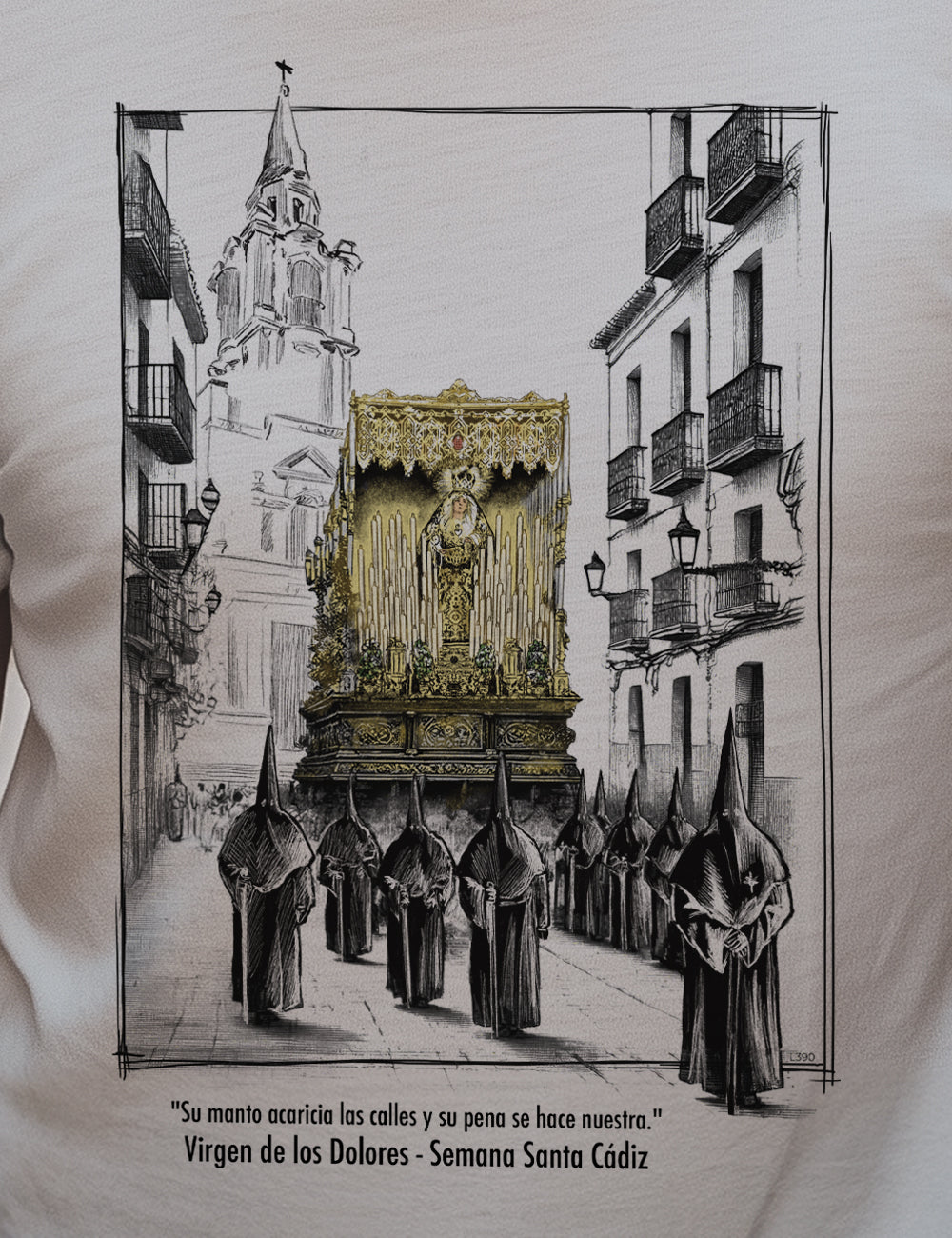 Camiseta Virgen de los Dolores. Cádiz. L 390