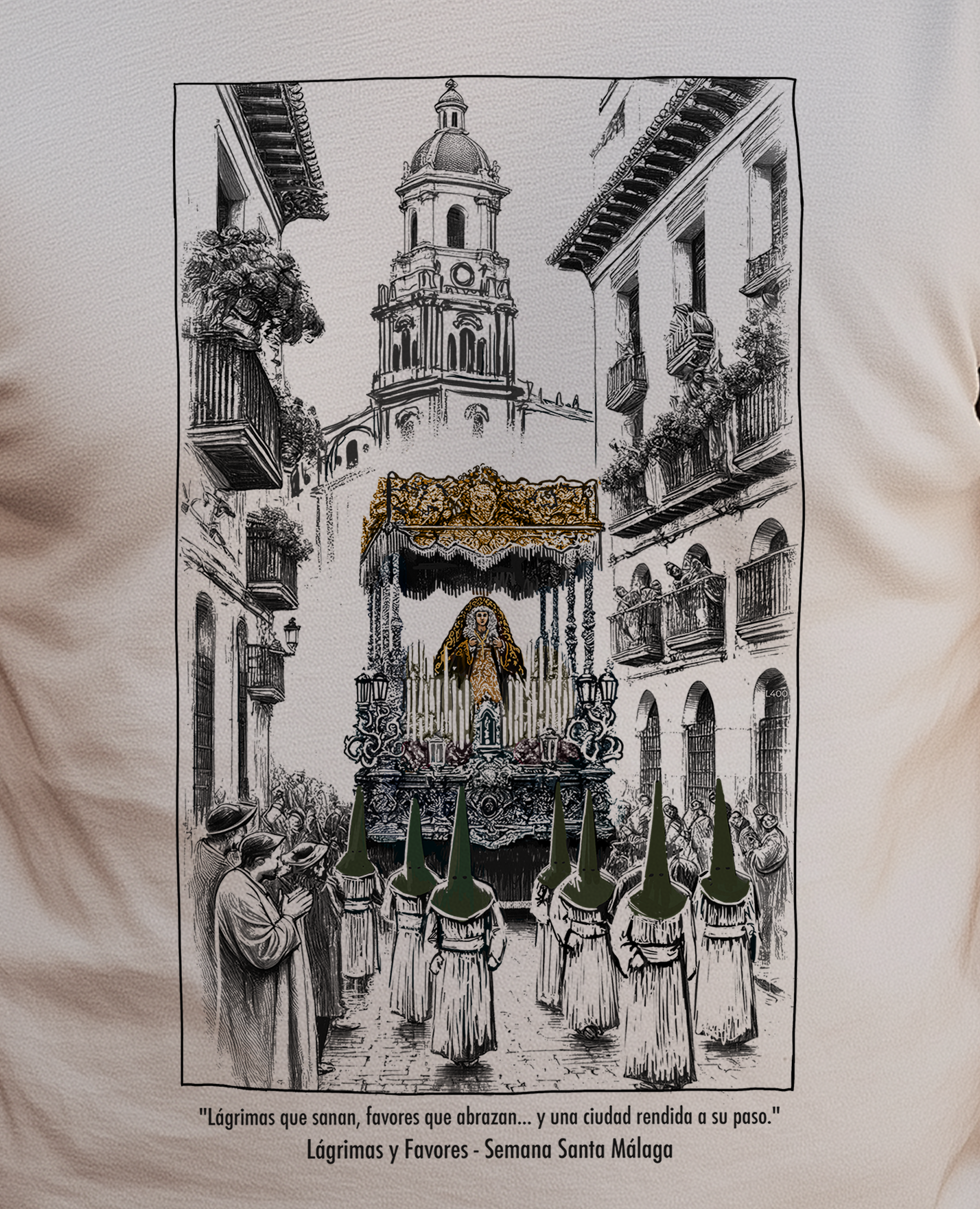 Camiseta Lágrimas y favores. Málaga. L 400