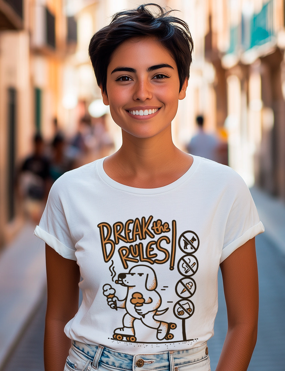 Camiseta Break the Rules. L 413