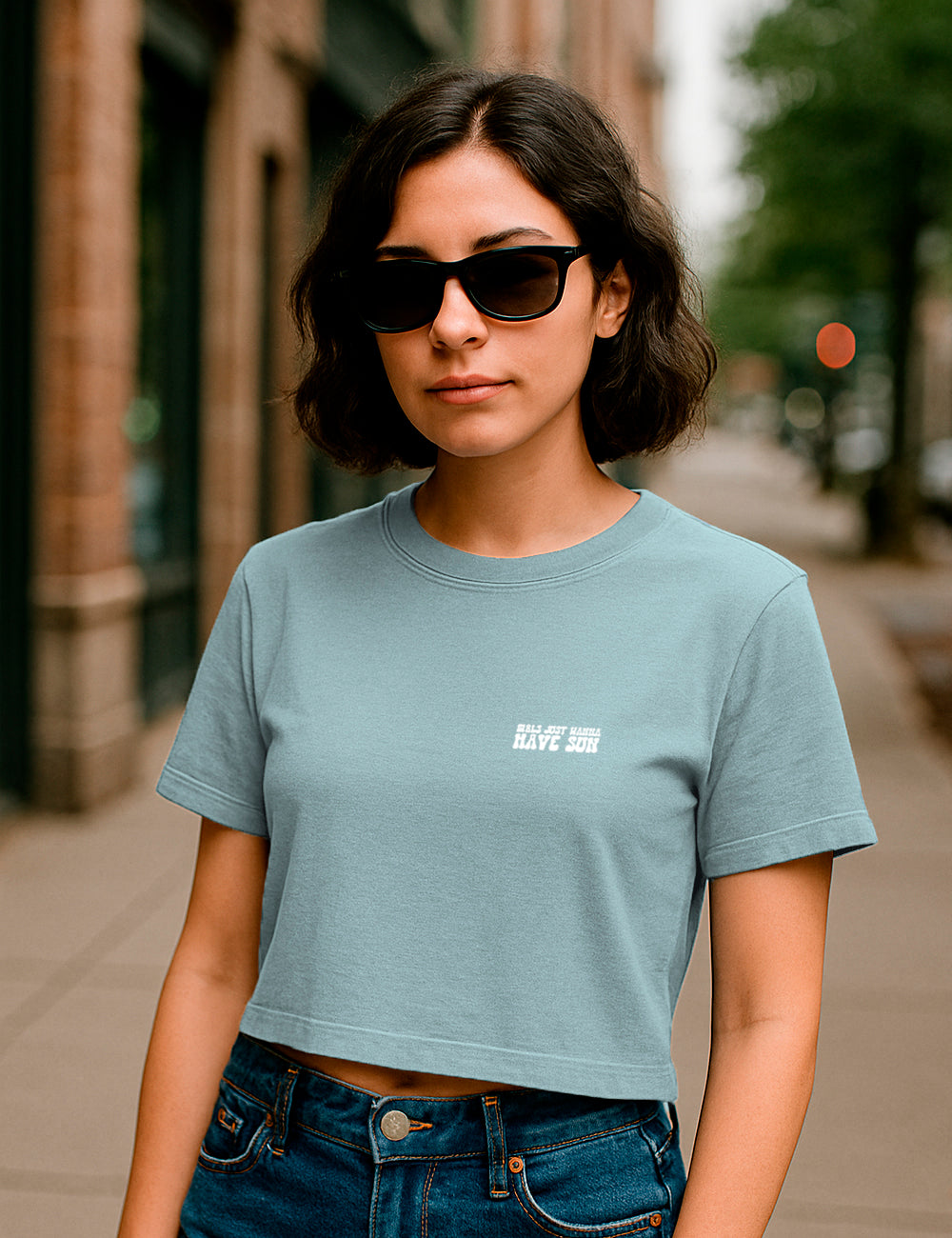 Camiseta Girls just Wanna. Crop Top. L 636