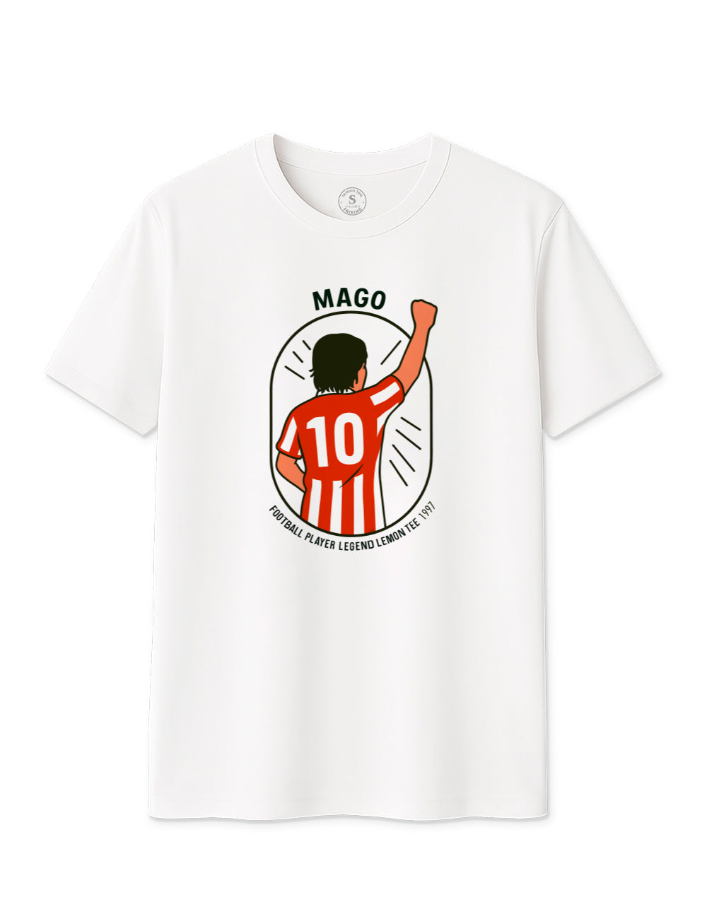 Camiseta Mago Rojo y Blanco L676