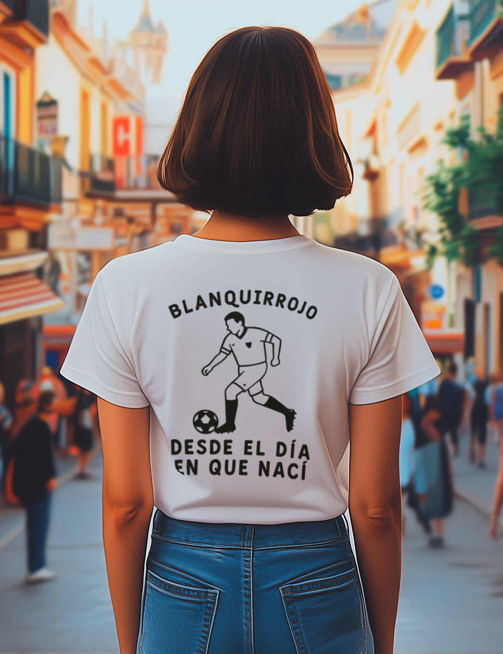 Camiseta Blanquirrojo desde que nací. Sevilla. L 693