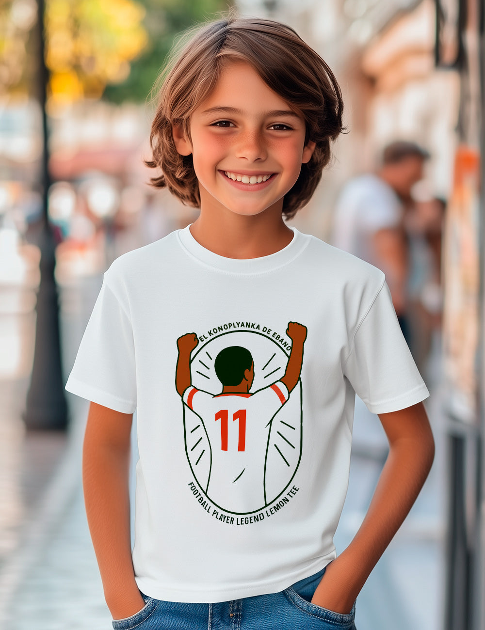 Camiseta El konoplyanka de ebano. Blanquirrojos Sevilla. L 695 Kids