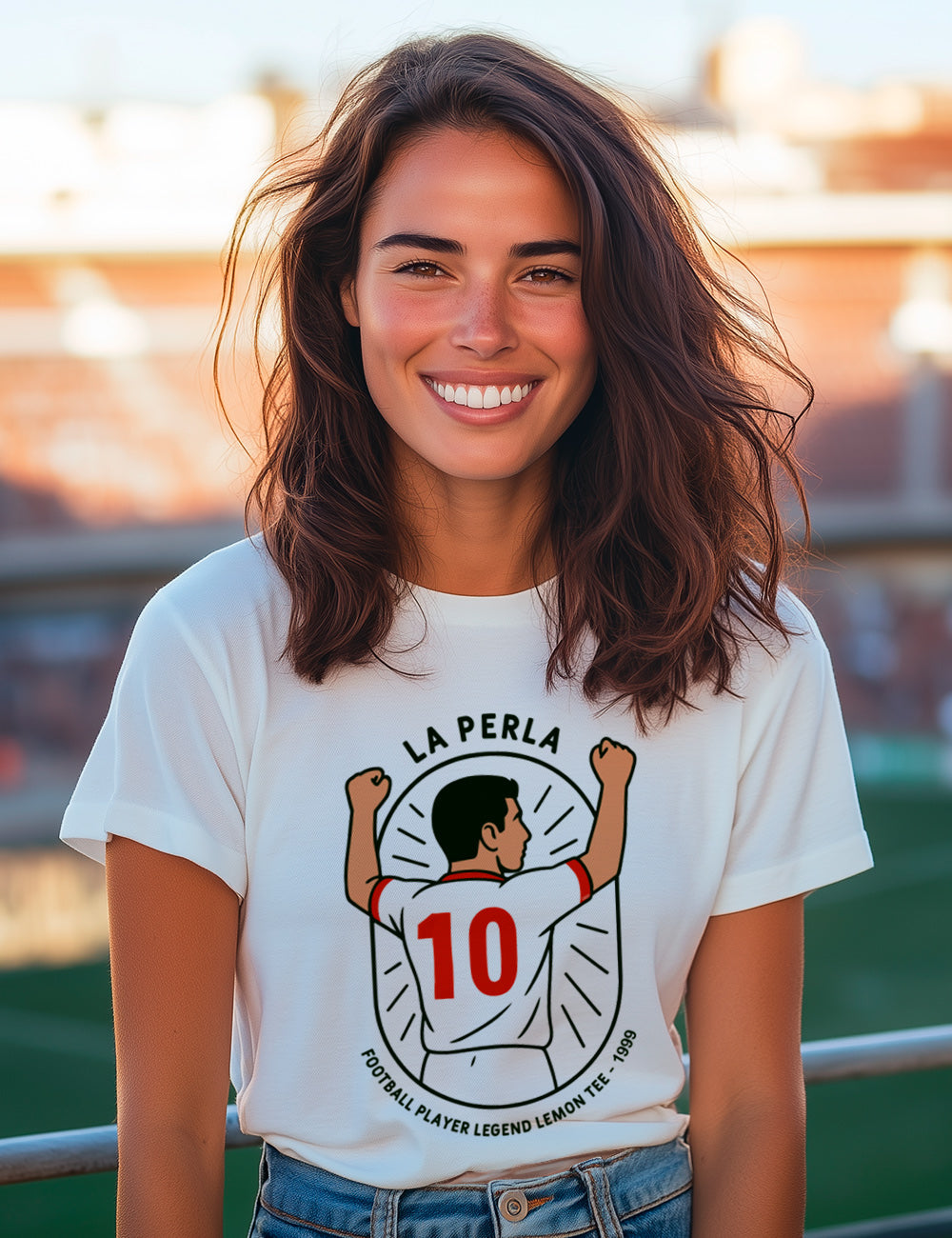 Camiseta La Perla. Blanquirrojos Sevilla. L 697