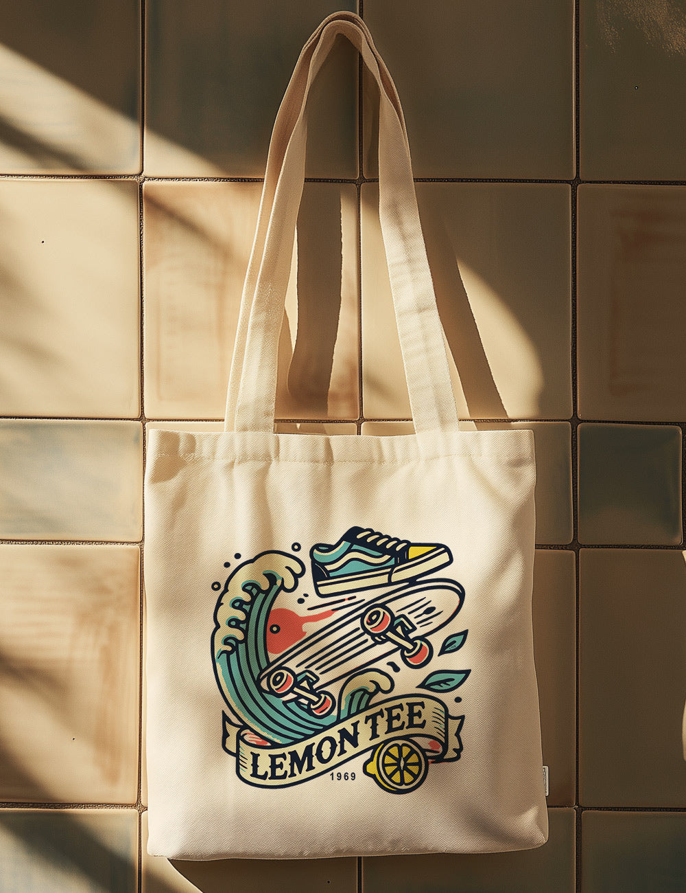 Bolsa de asas largas. Zapatillas Sk8. L 108