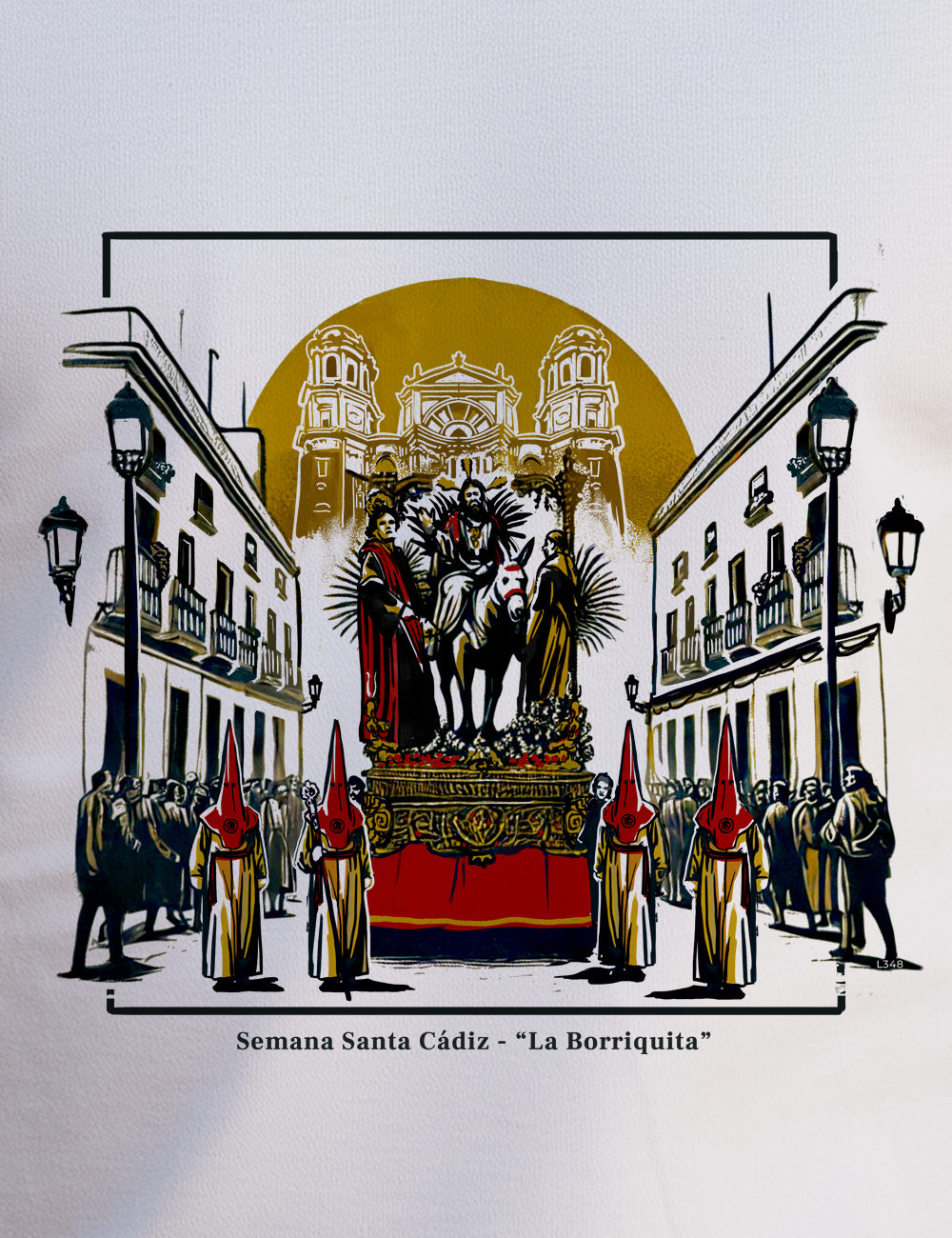 Camiseta La Borriquita. Semana Santa de Cádiz. L 348