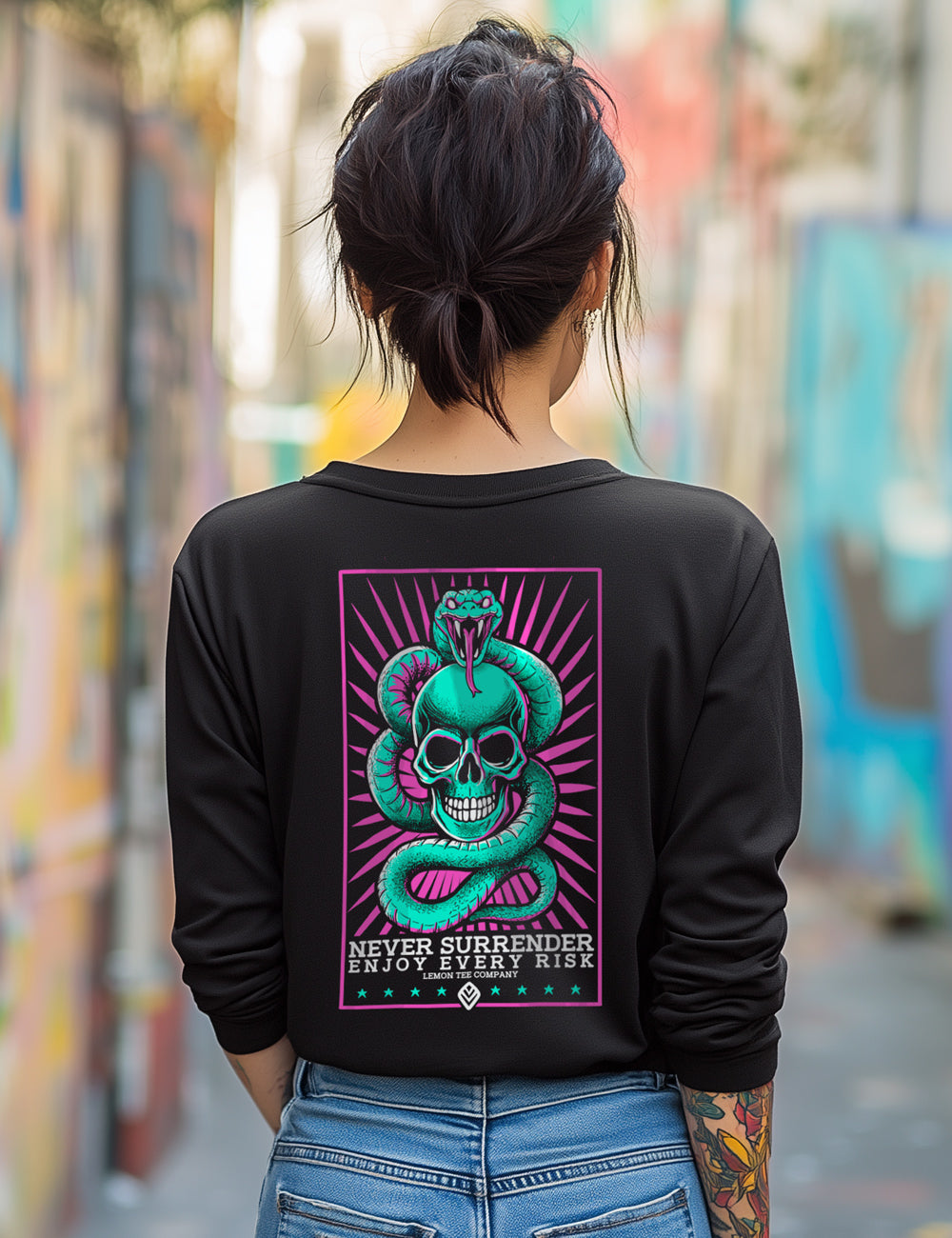 Camiseta manga larga Never Surrender. L 182