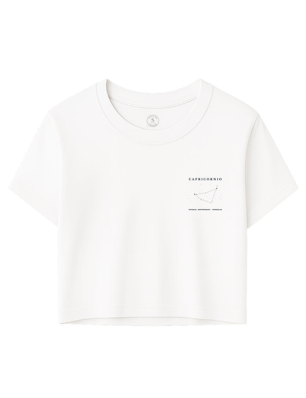 Camiseta Crop Capricornio Clasic. L 556