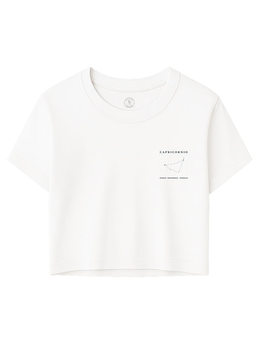 Camiseta Crop Capricornio Clasic. L 556