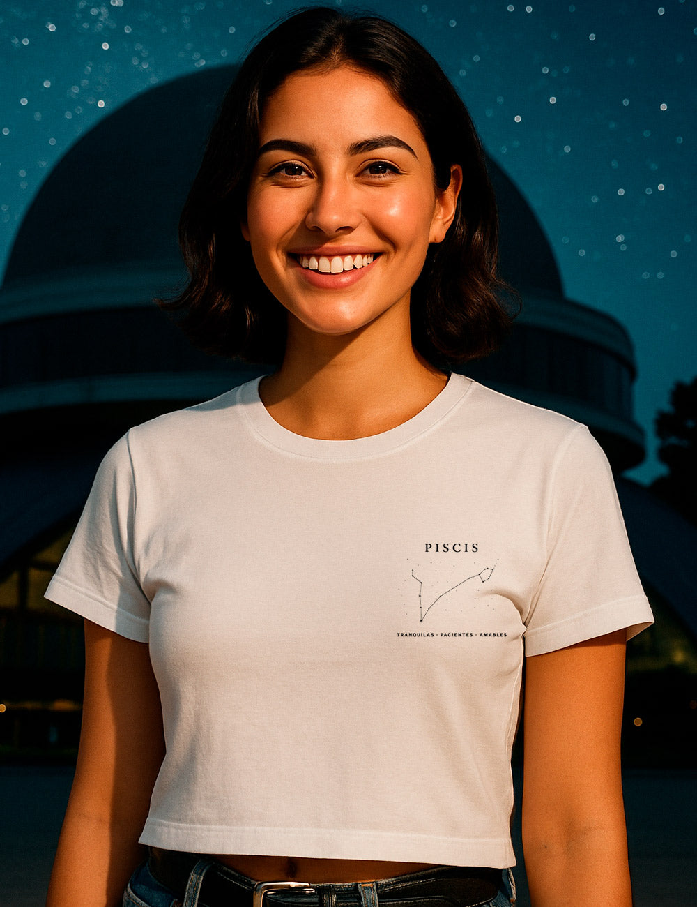 Camiseta Crop Piscis Clasic. L 553