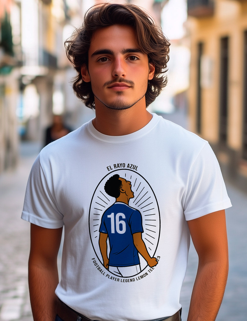 Camiseta El Rayo azul 2023. Oviedo. L 642