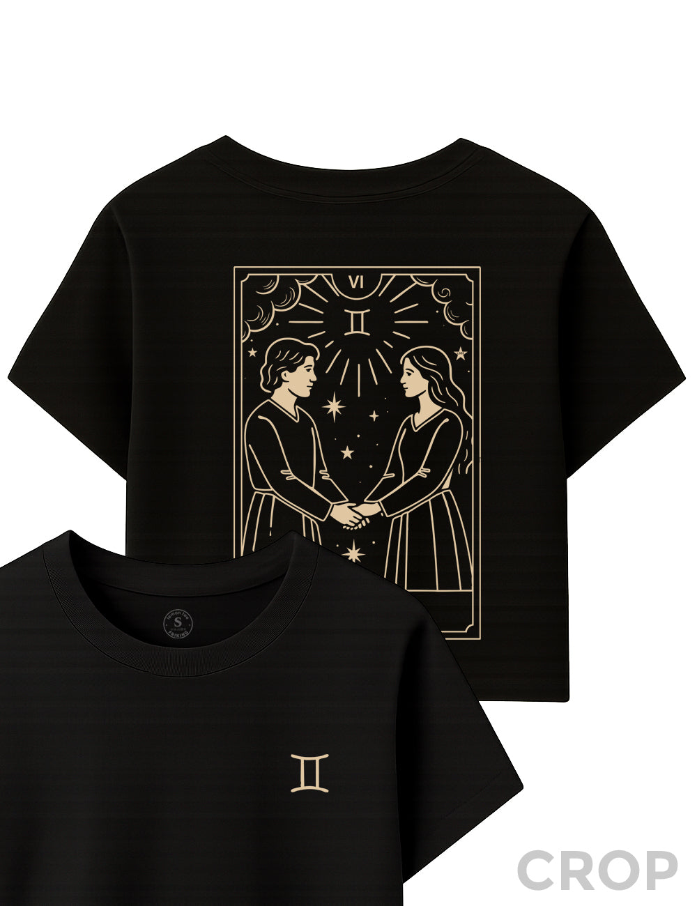 Camiseta Geminis Tarot Crop. L 582