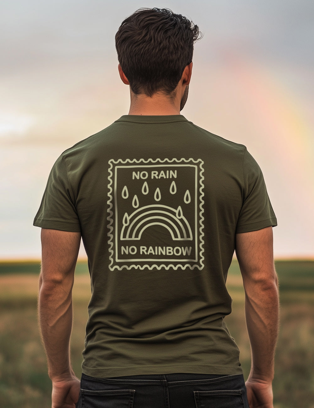 Camiseta No rain, no raimbow. L 119