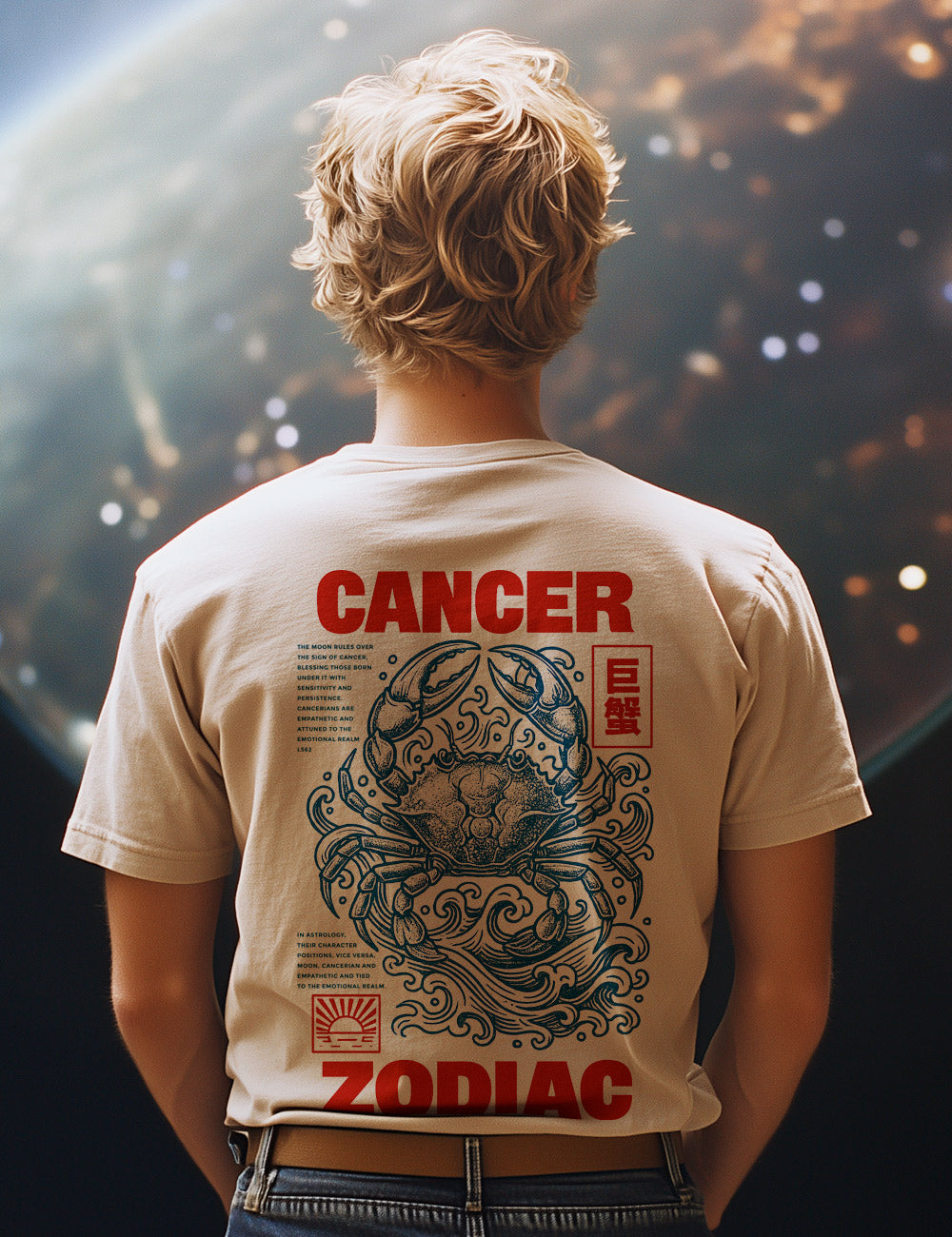 Camiseta Cancer Zodiac. L 562