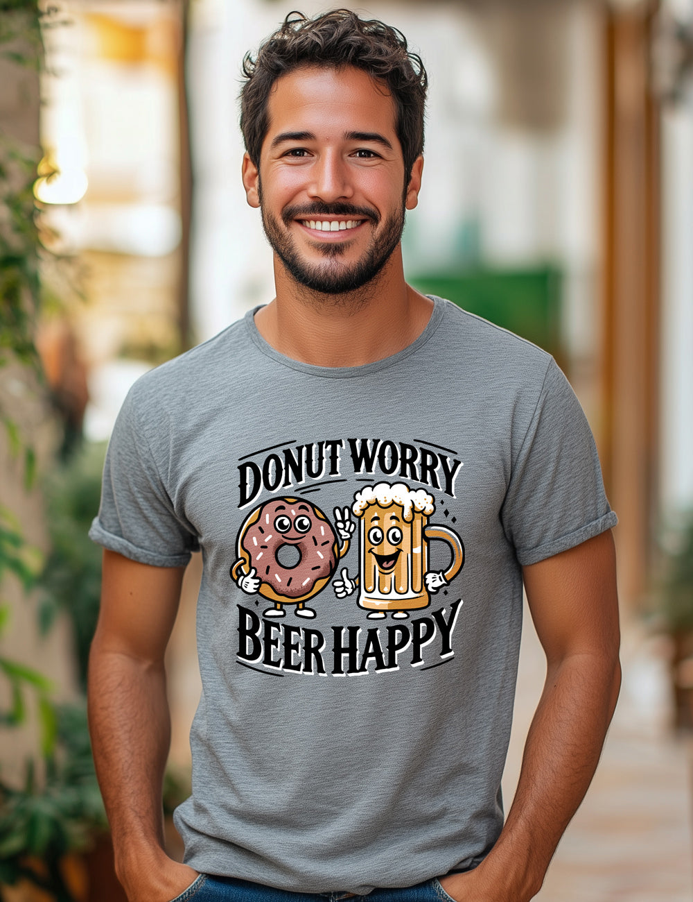 Camiseta Donut worry beer happy L 118