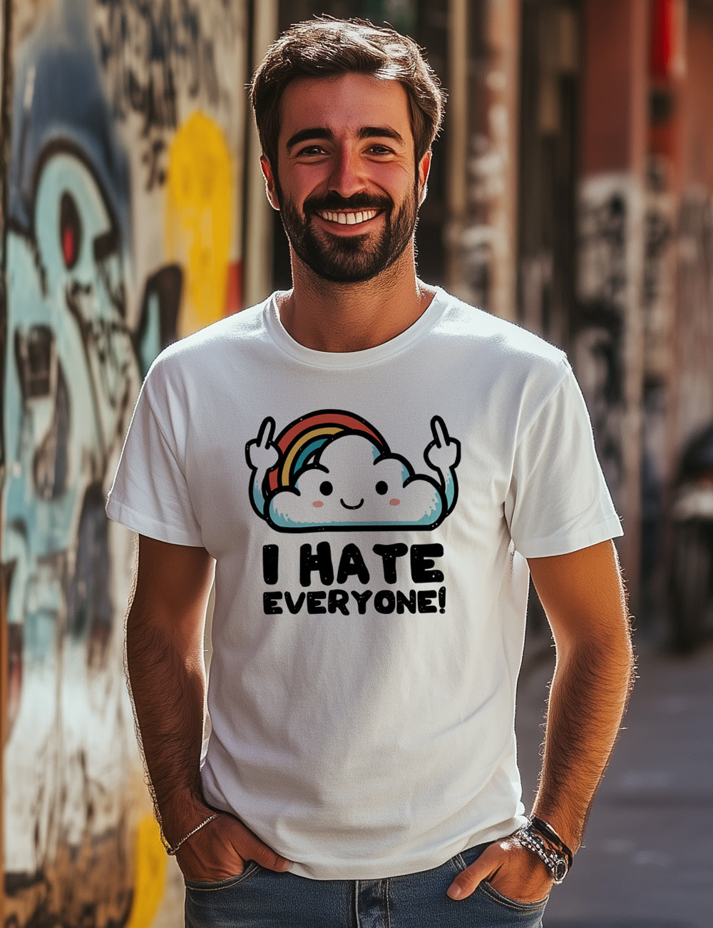Camiseta I Hate everyone. L 38