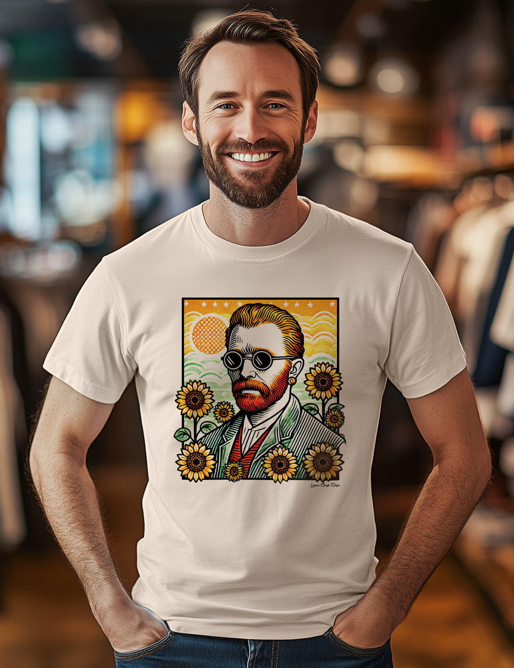 Camiseta Lemon Gogh Style. L 191