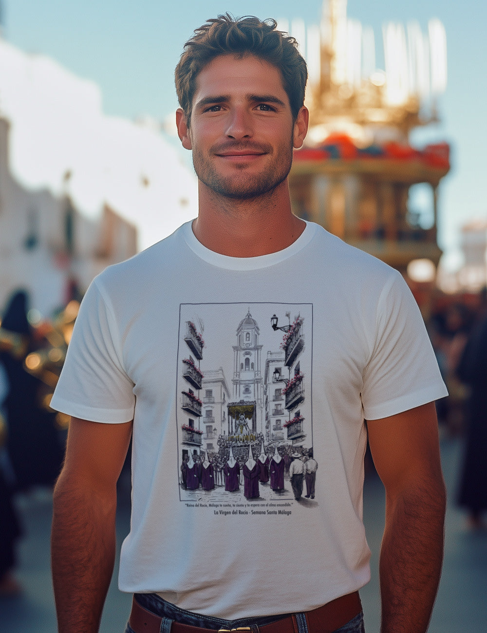 Camiseta Virgen del Rocío. Málaga. L 371