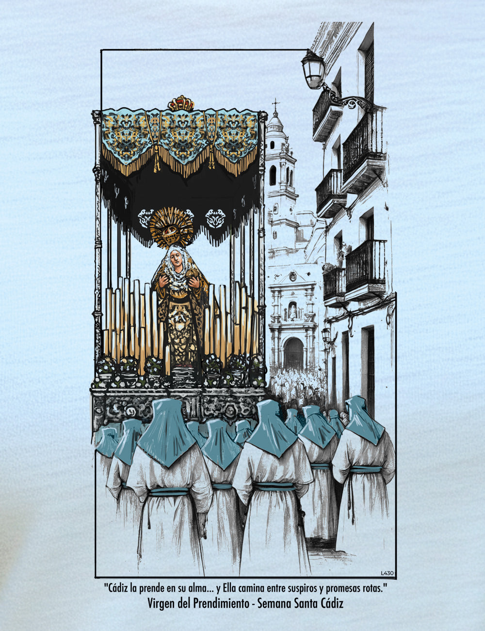 Camiseta Virgen Prendimiento Cádiz. L 430
