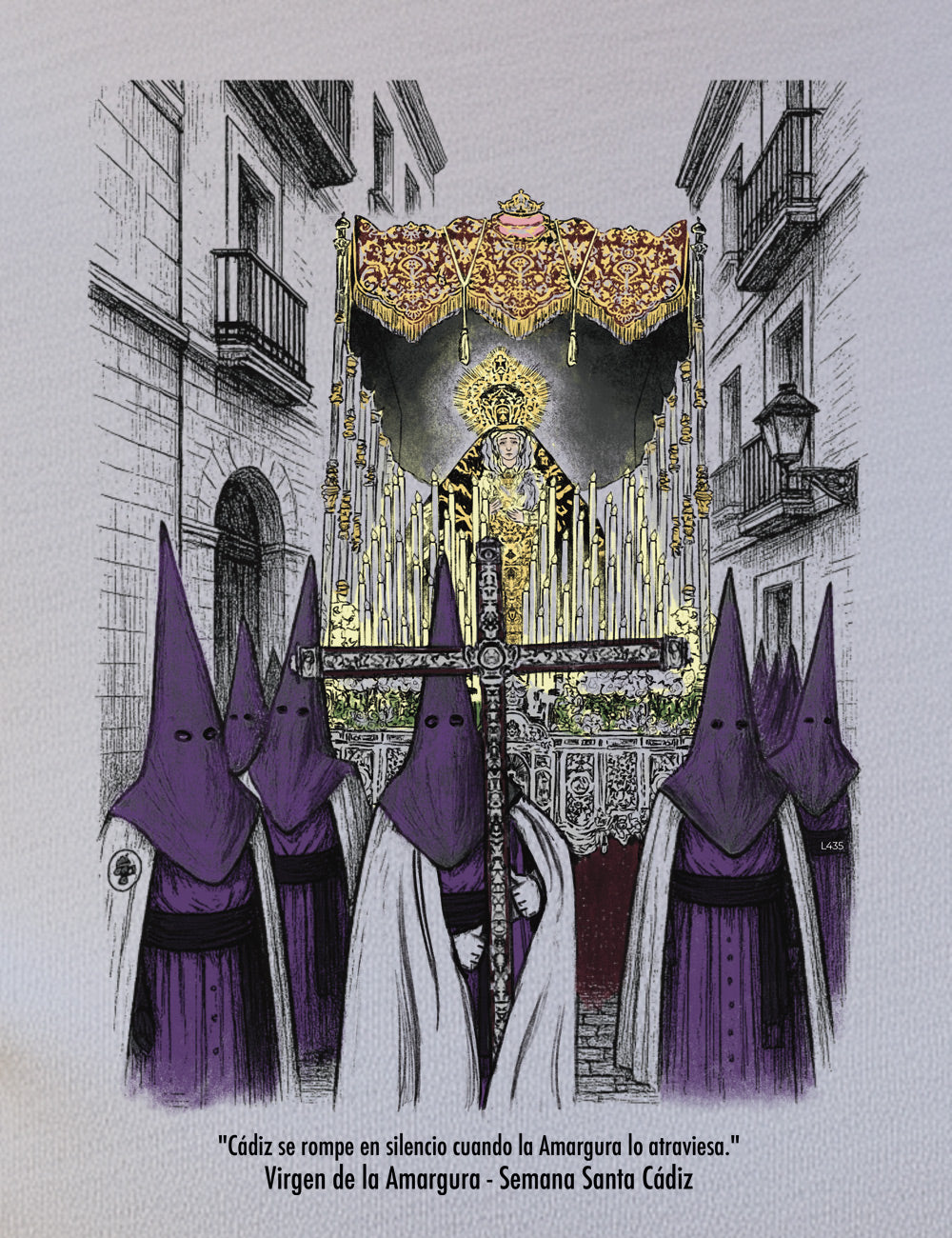 Camiseta Virgen de la Amargura Cádiz. L 435
