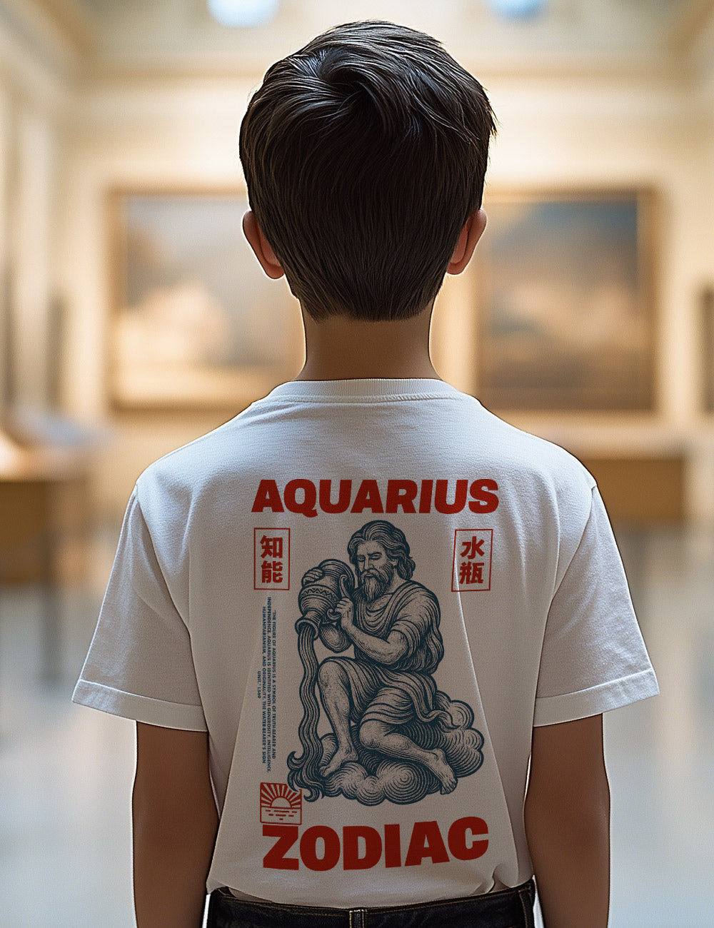 Camiseta Aquarius Zodiac. L 569 Kids