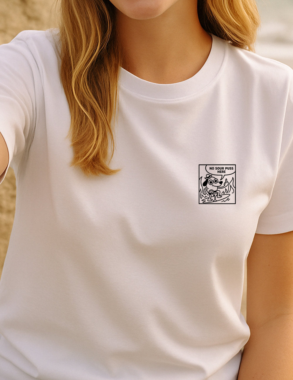 Camiseta No sour puss here. L 800 LTE