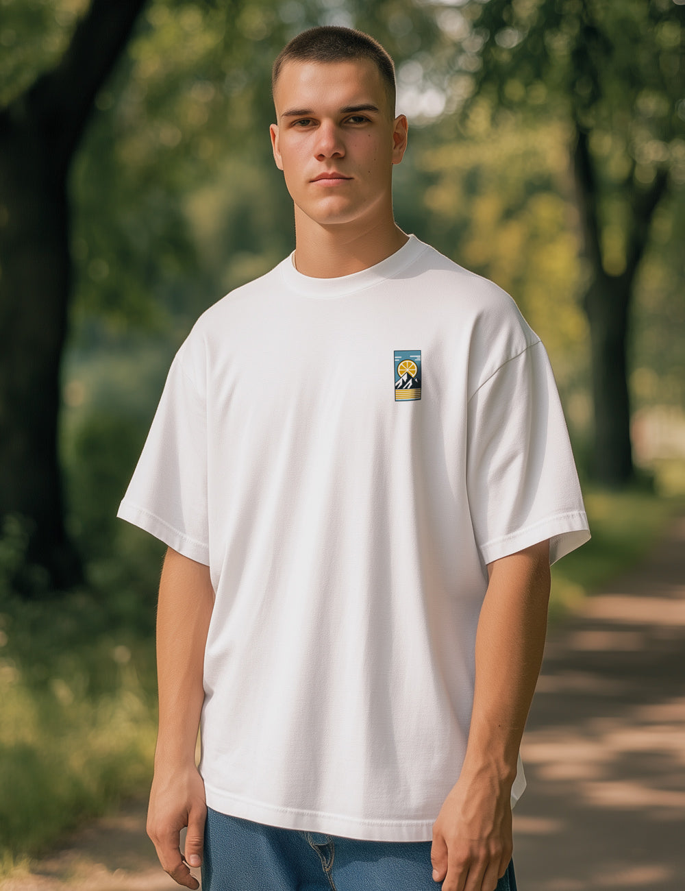 Camiseta Mountain nature lemon. L 56 (Oversize)