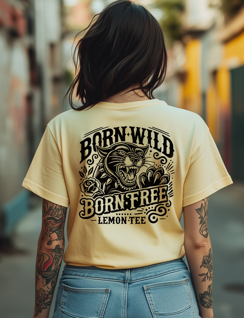 Camiseta Born Wild. L 175 (Oversize)