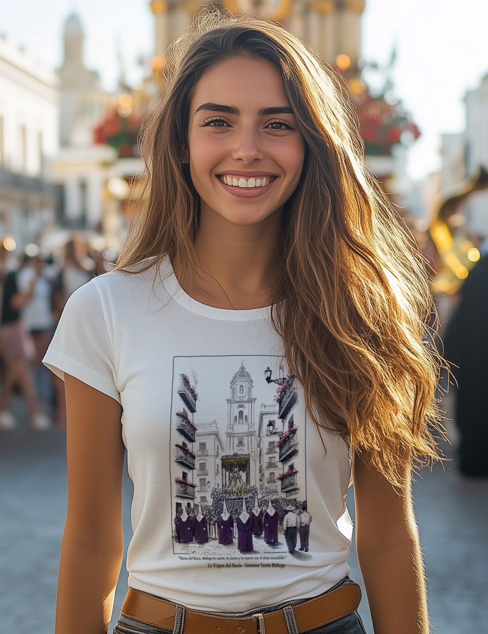 Camiseta Virgen del Rocío. Málaga. L 371