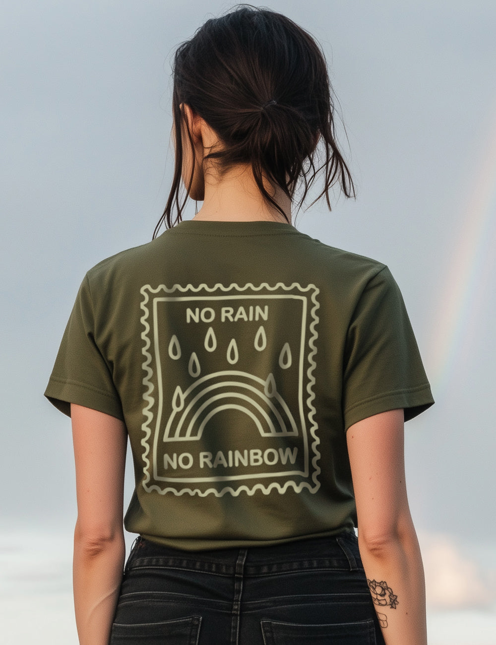 Camiseta No rain, no raimbow. L 119