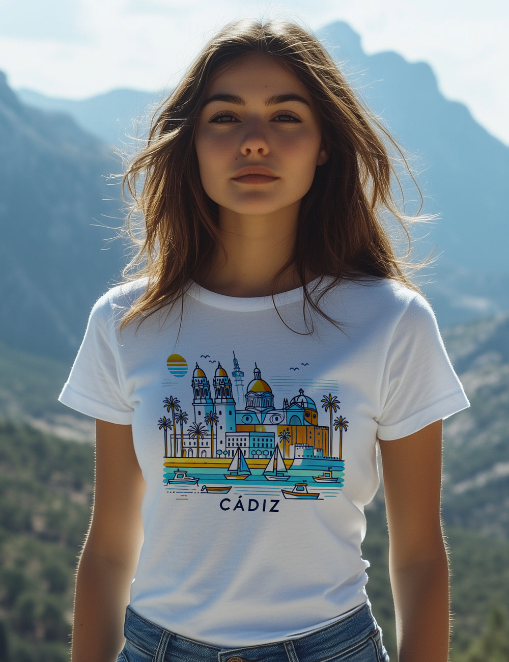 Camiseta Cádiz Skyline. L 257
