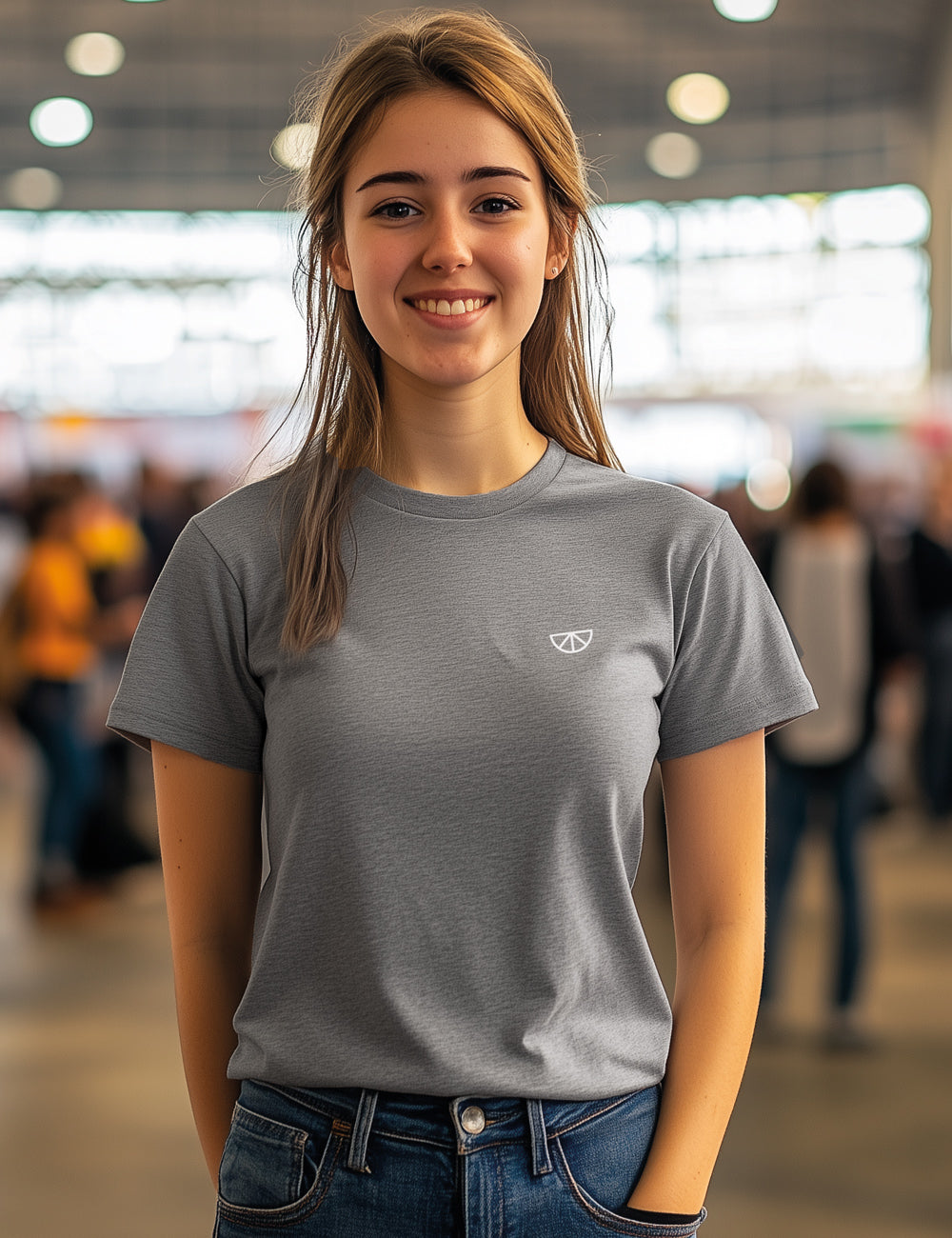 Camiseta Lemon Basic Gris Mezcla. L 61