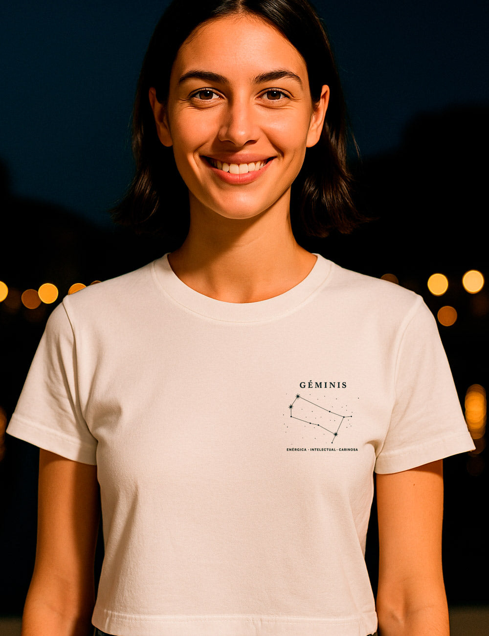Camiseta Crop Géminis Clasic. L 561